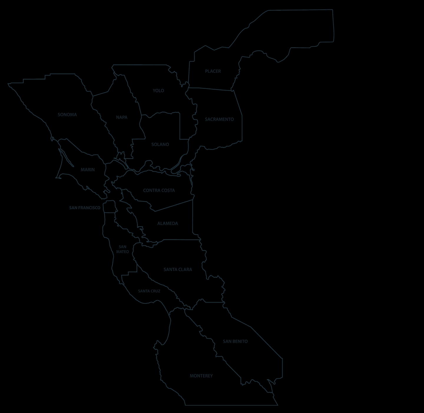 A map of 21HHS areas it services.